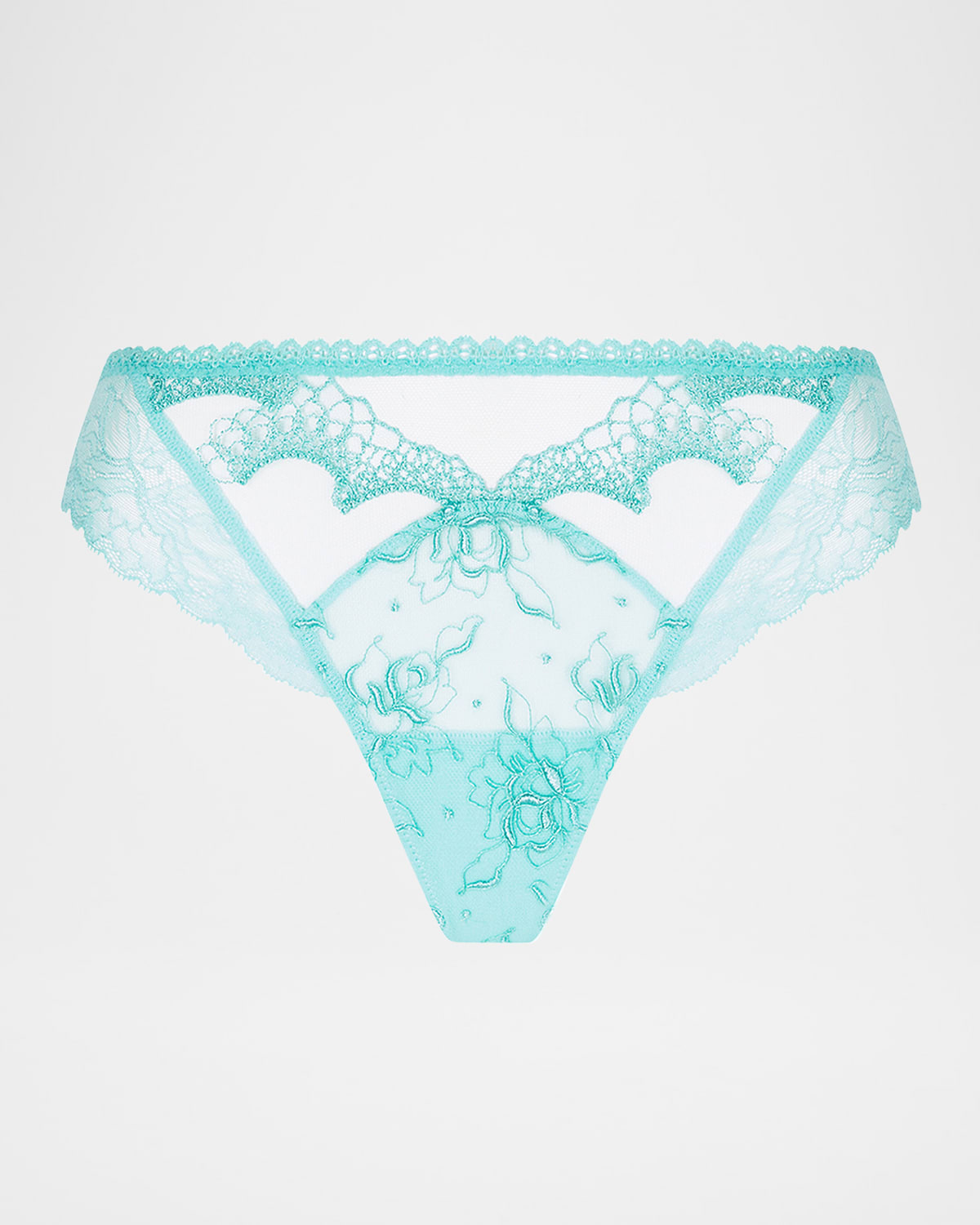Princesse Iris Floral-Embroidered Demi Bra
