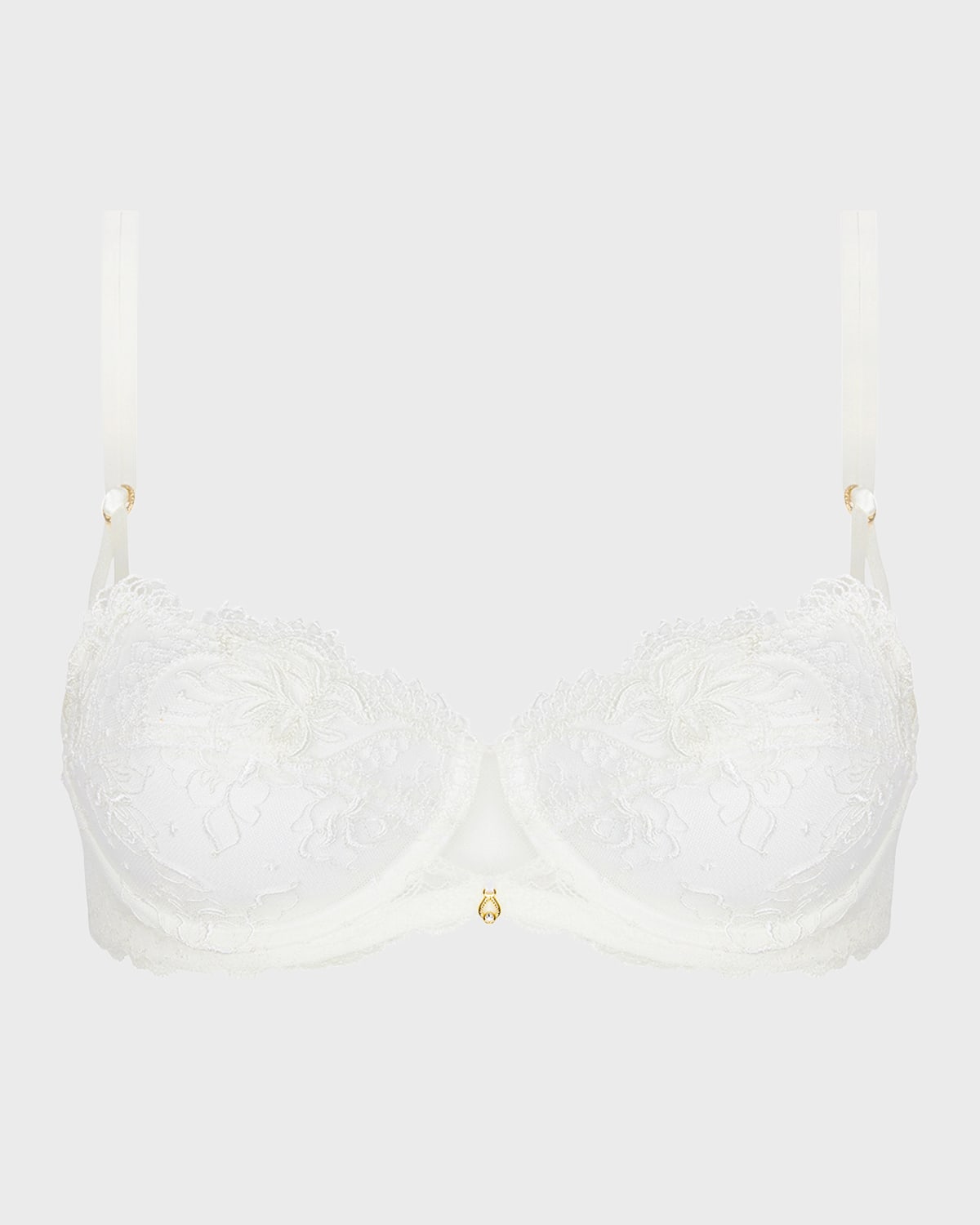 Princesse Iris Floral-Embroidered Demi Bra