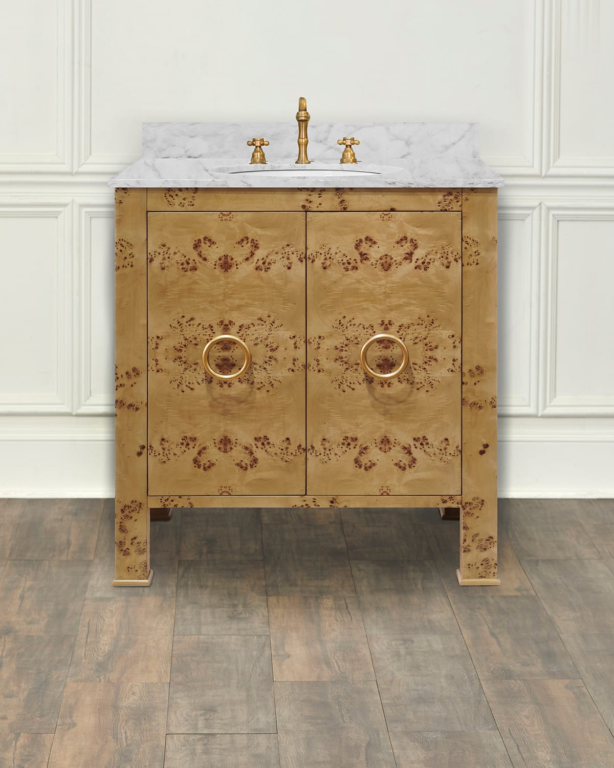 Shop Worlds Away Blanche Burl Bath Vanity