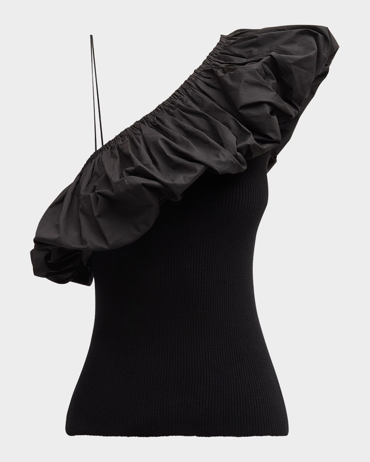 Marie Oliver Women's Lucy Ruffled One-shoulder Top In Black