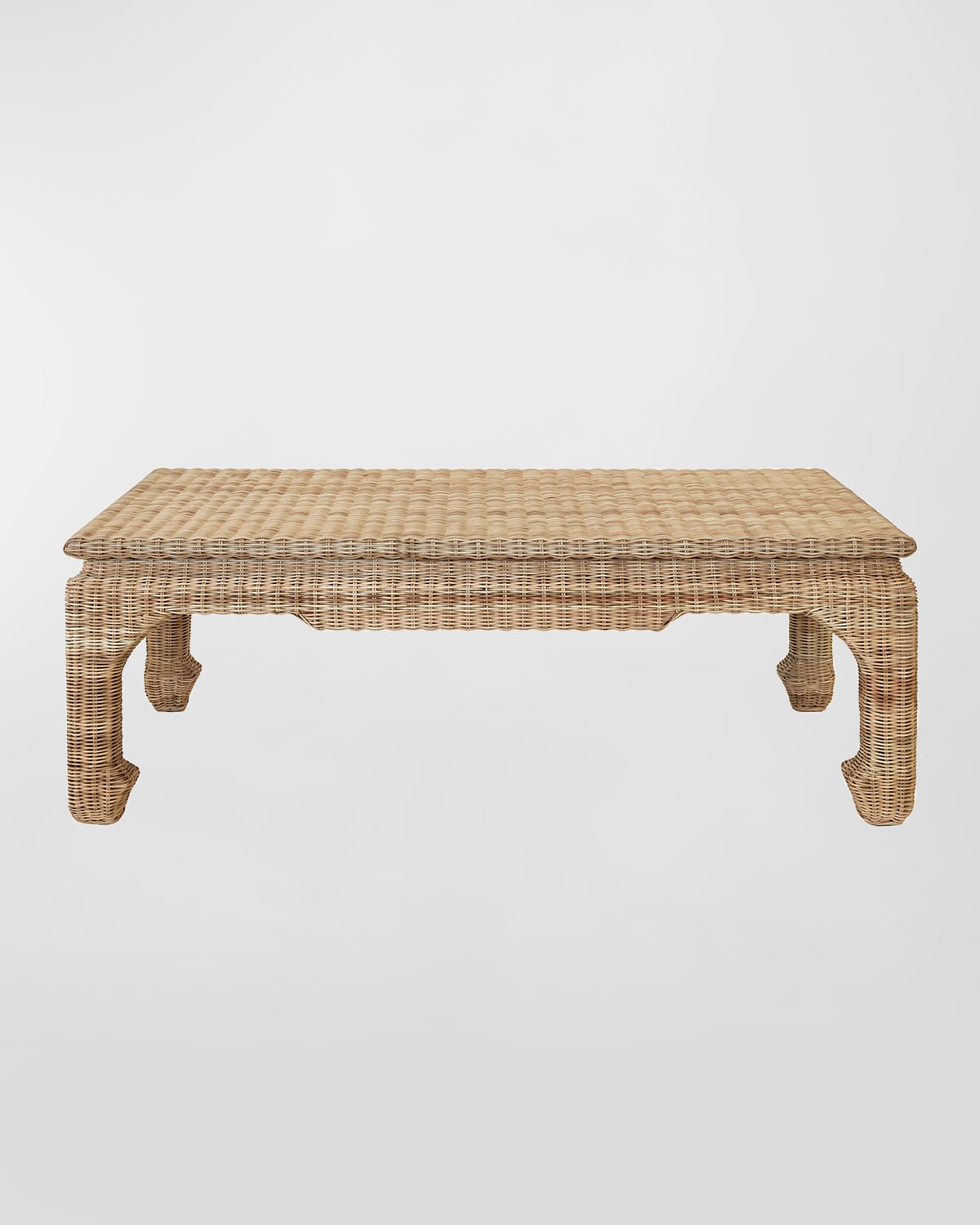 Shop Worlds Away Guinevere Rattan Coffee Table In Natural Rattan