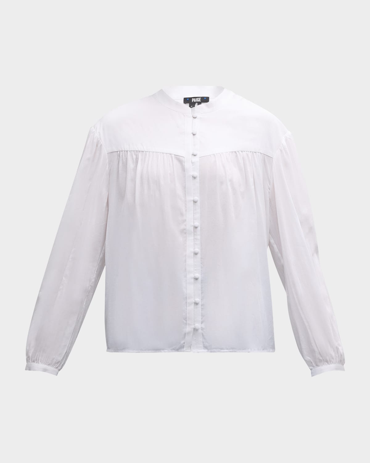 Paige Marline Button-front Shirt In White