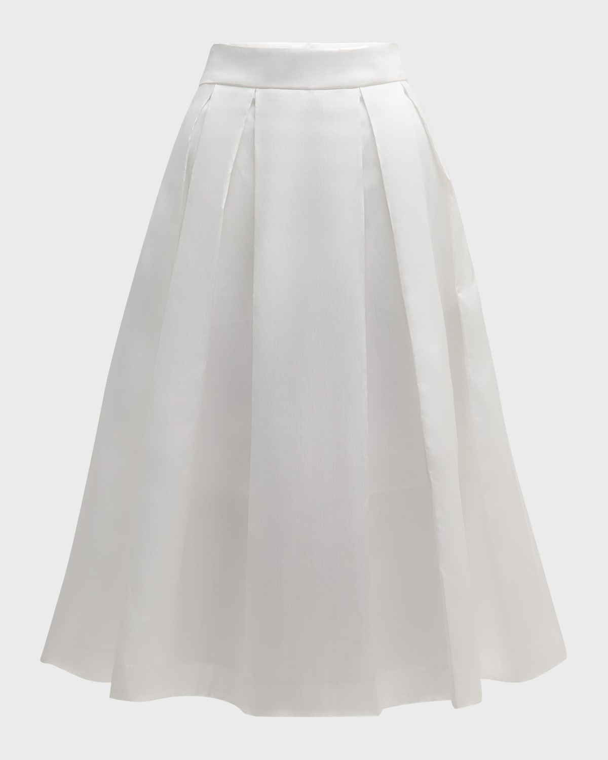 Abey Pleated A-Line Midi Skirt