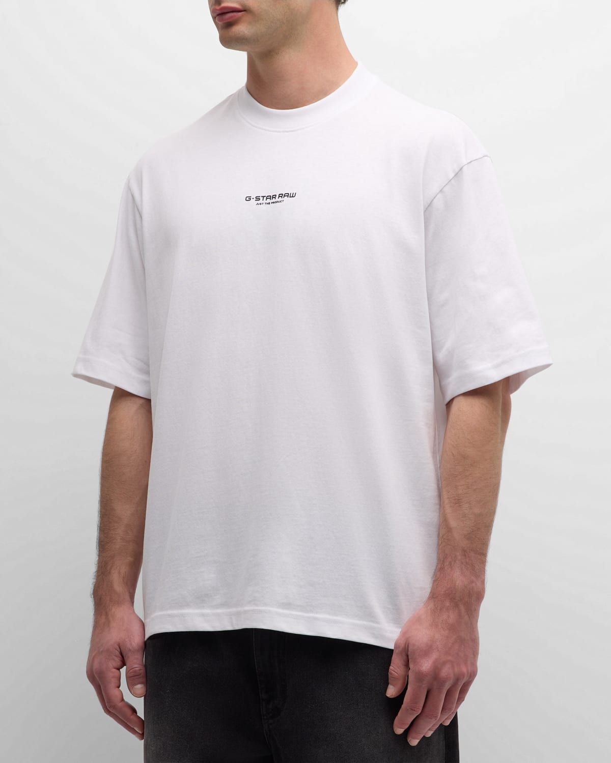 Shop G-star Raw Men's Boxy Chest Logo T-shirt In White