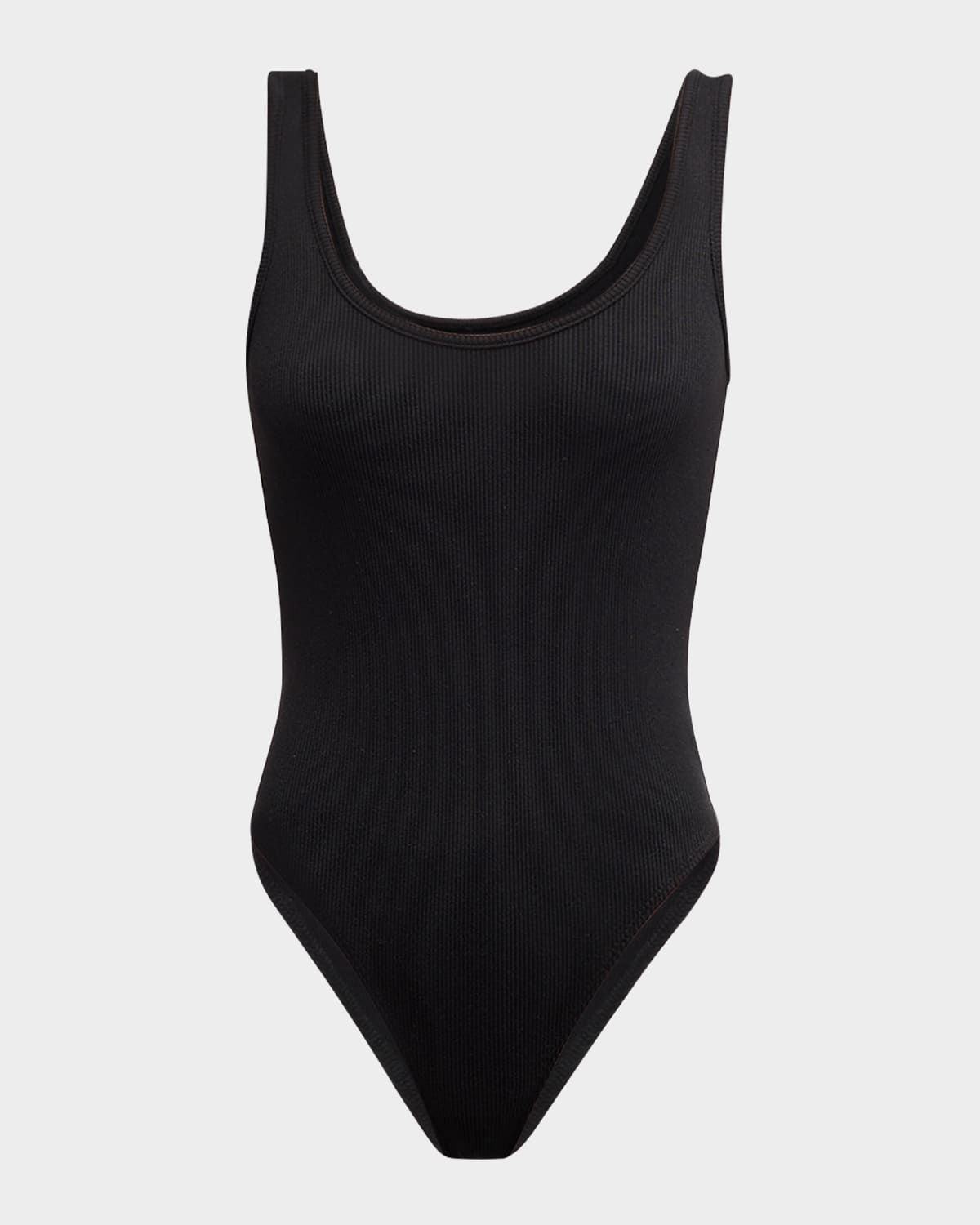 L Agence Nica Scoop-neck Tank Bodysuit In Black