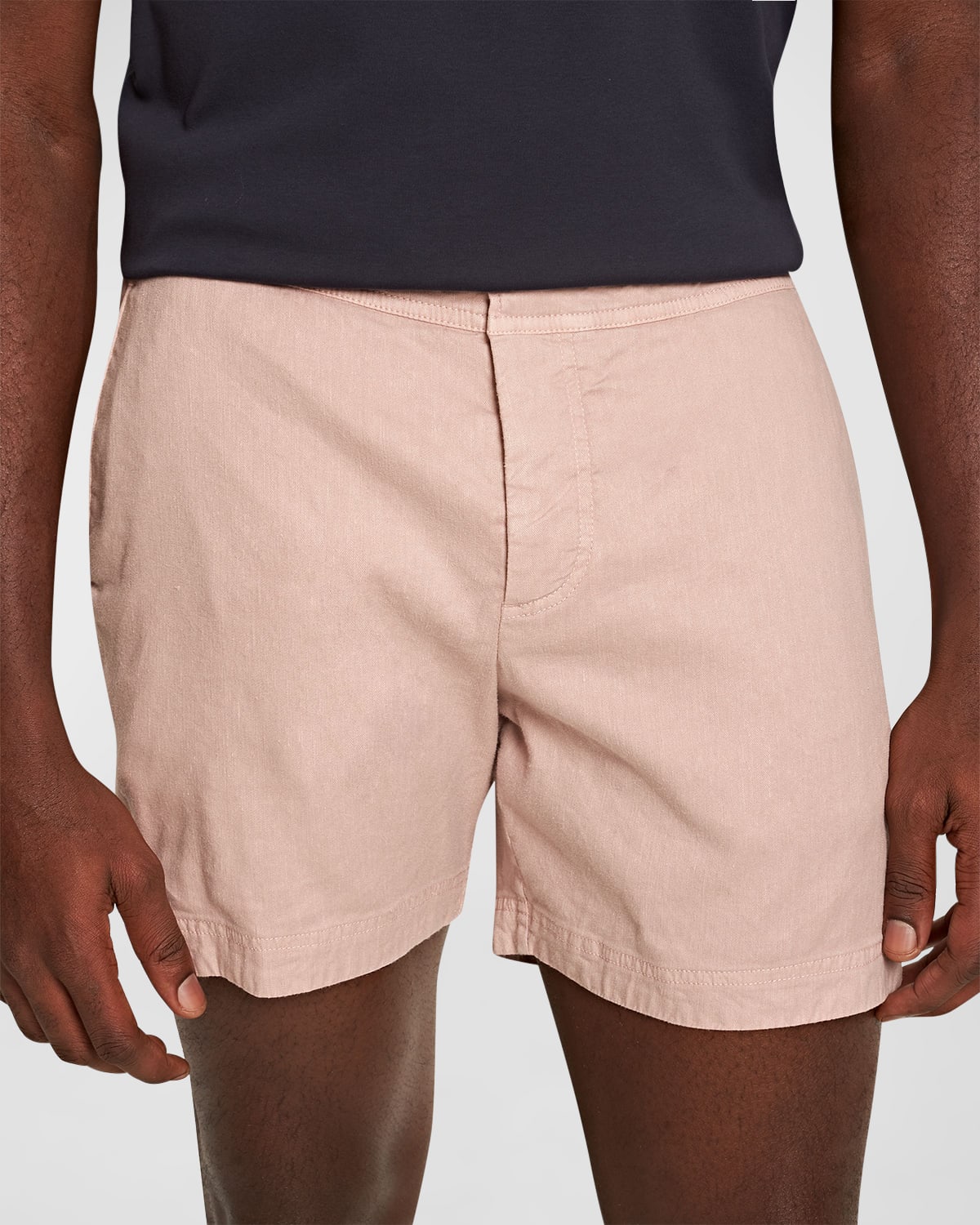 Orlebar Brown Men's Bulldog Twill Shorts In Seashell Pink