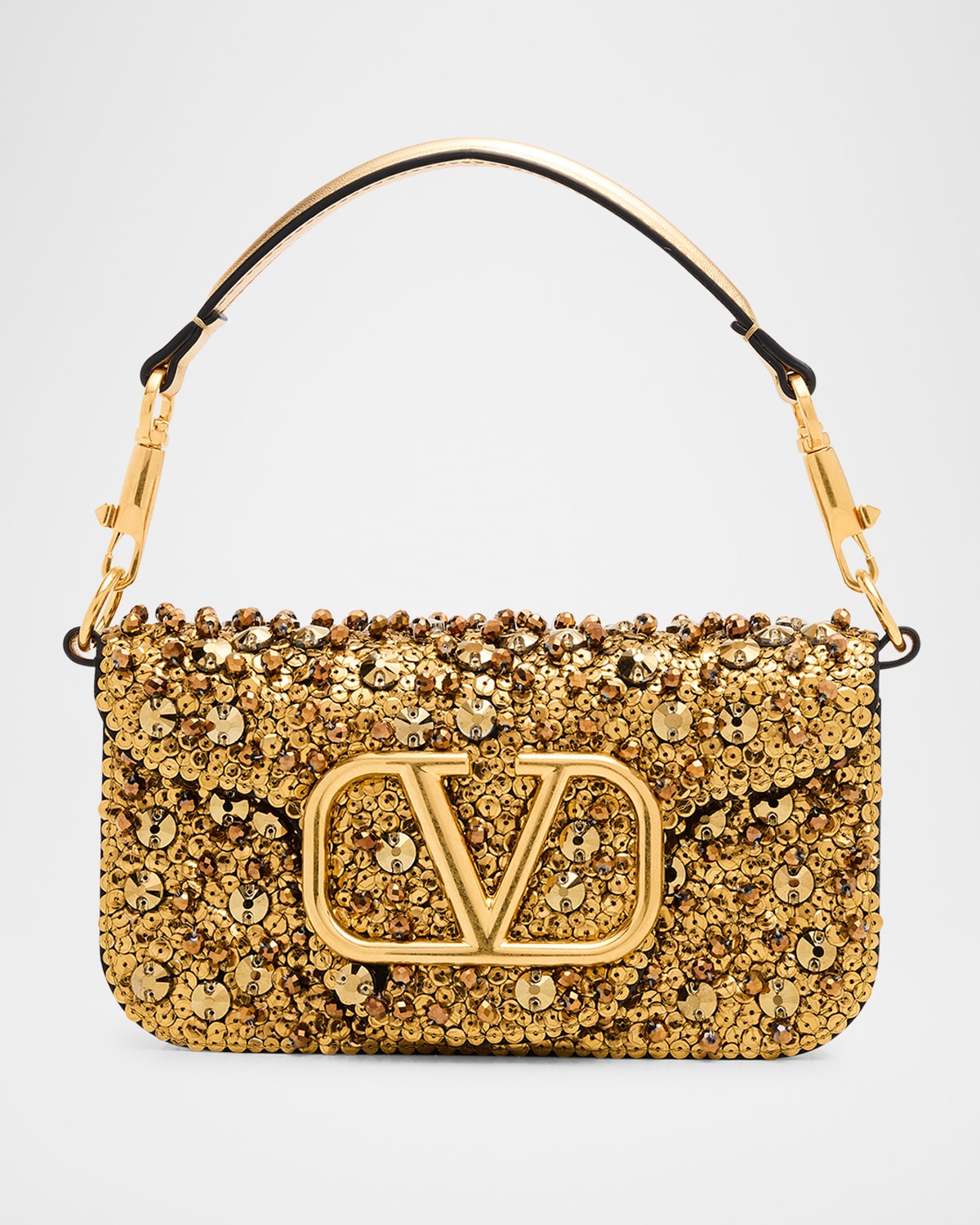 Valentino Garavani VLOGO Small Sequined Shoulder Bag Cover