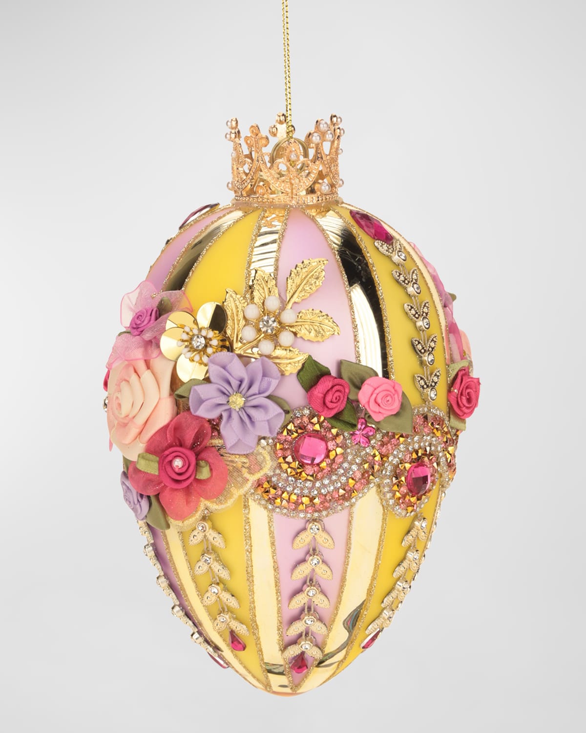 Shop Mark Roberts Faberge Jewel Yellow & Lavender Easter Egg In Multi