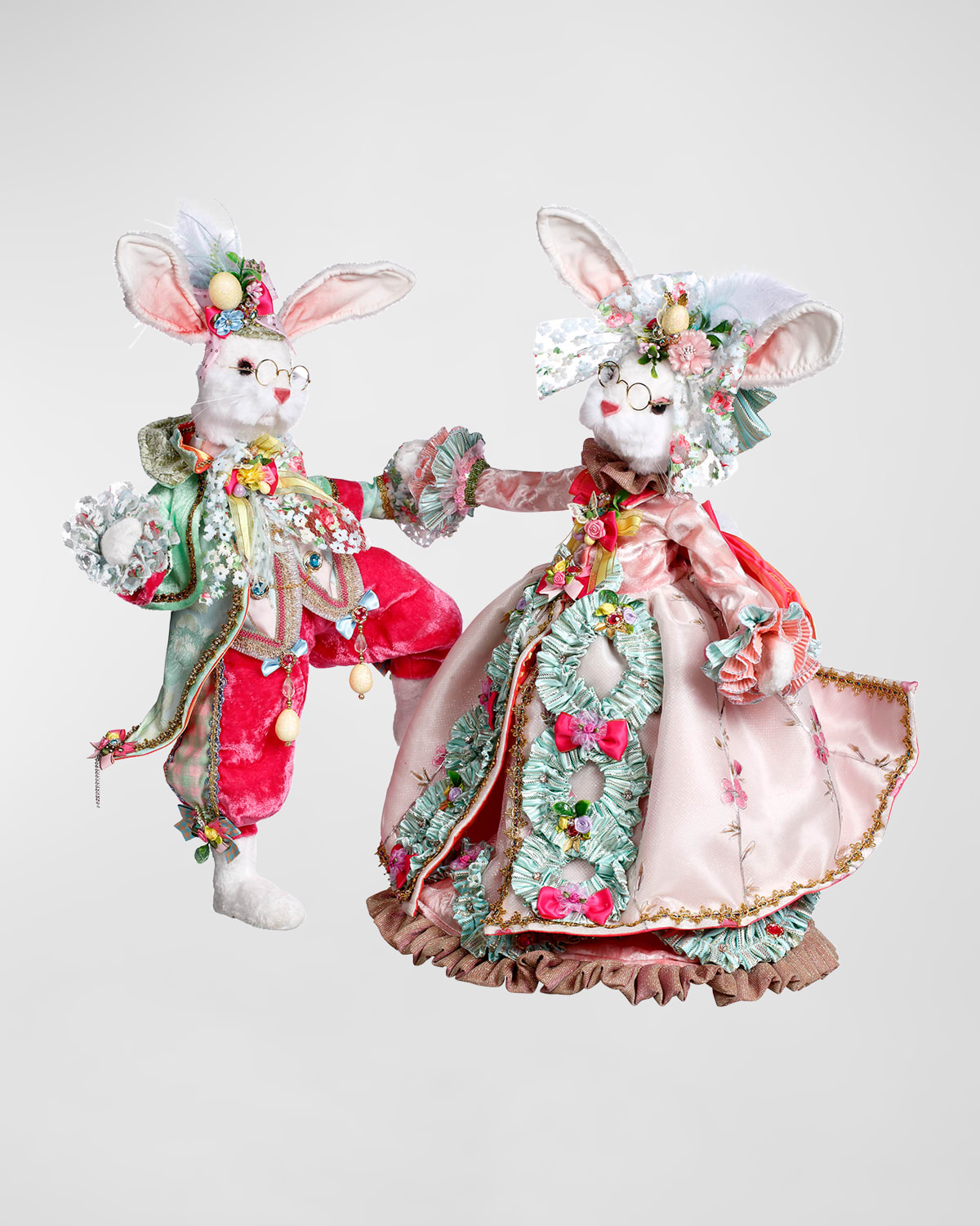 Shop Mark Roberts Mr. And Mrs. Peter Cottontail, Set Of 2 In Multi