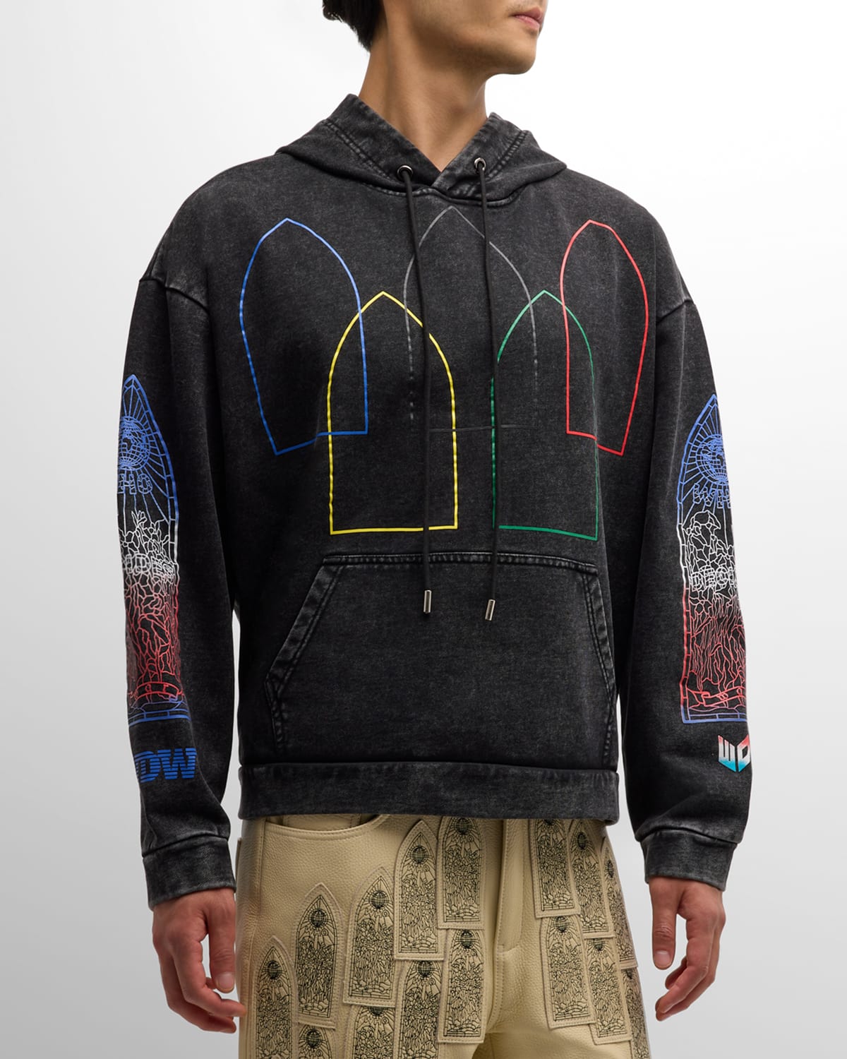 Shop Who Decides War Men's Intertwined Windows Hoodie In Multi