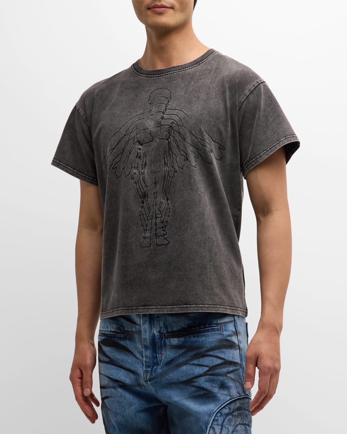 Shop Who Decides War Men's Transition Washed T-shirt In Vintage Grey