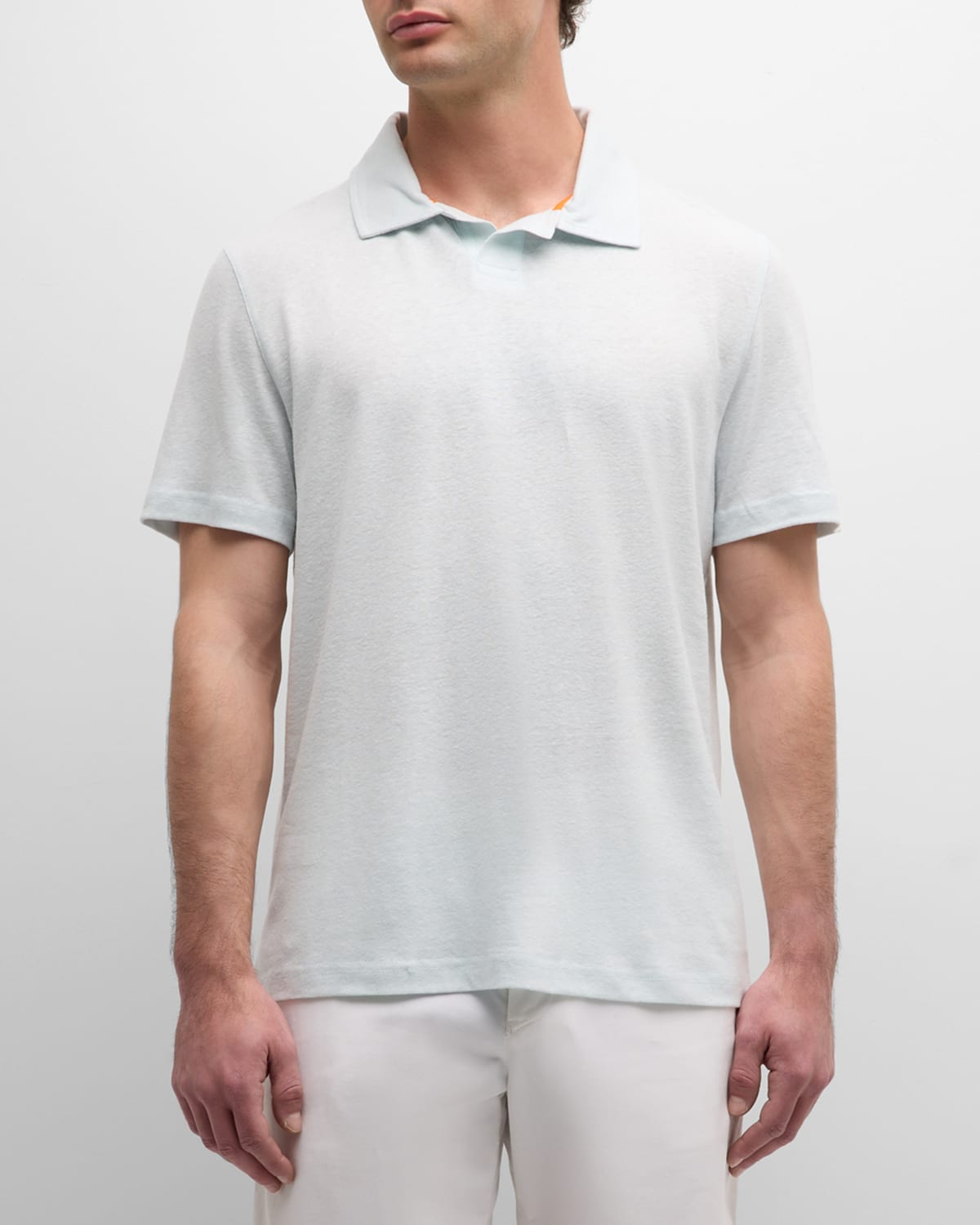 Shop Swims Men's Lino Open-collar Short-sleeve Polo Shirt In Dust Blue