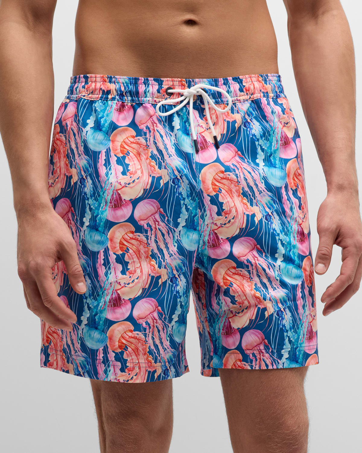 Men's Bari Jellyfish-Printed Swim Shorts
