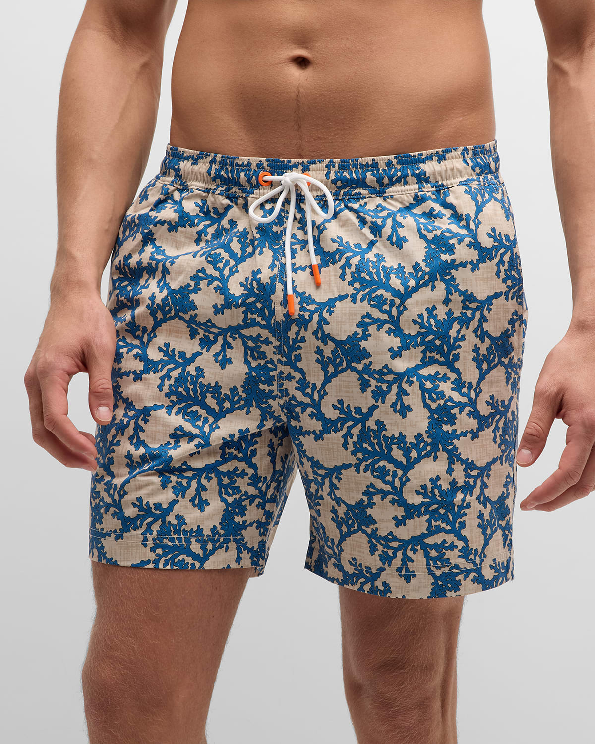 Shop Swims Men's Procida-printed Swim Shorts In Tidal Blue