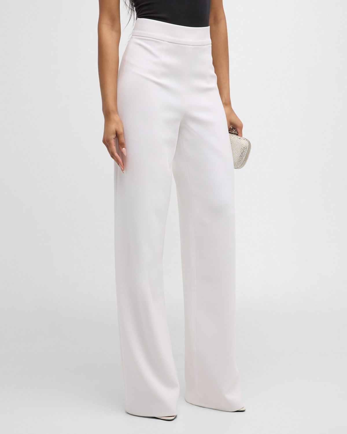 Sergio Hudson Tailored Wide-leg Trousers In White