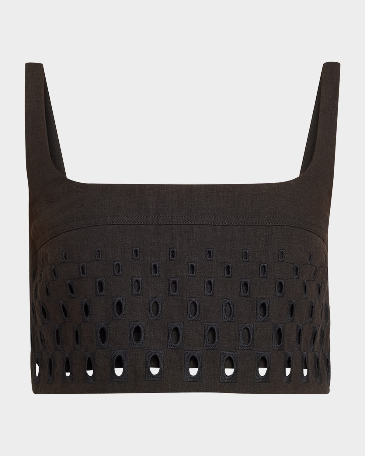 Shop A.l.c Sky Linen Crop Top In Black