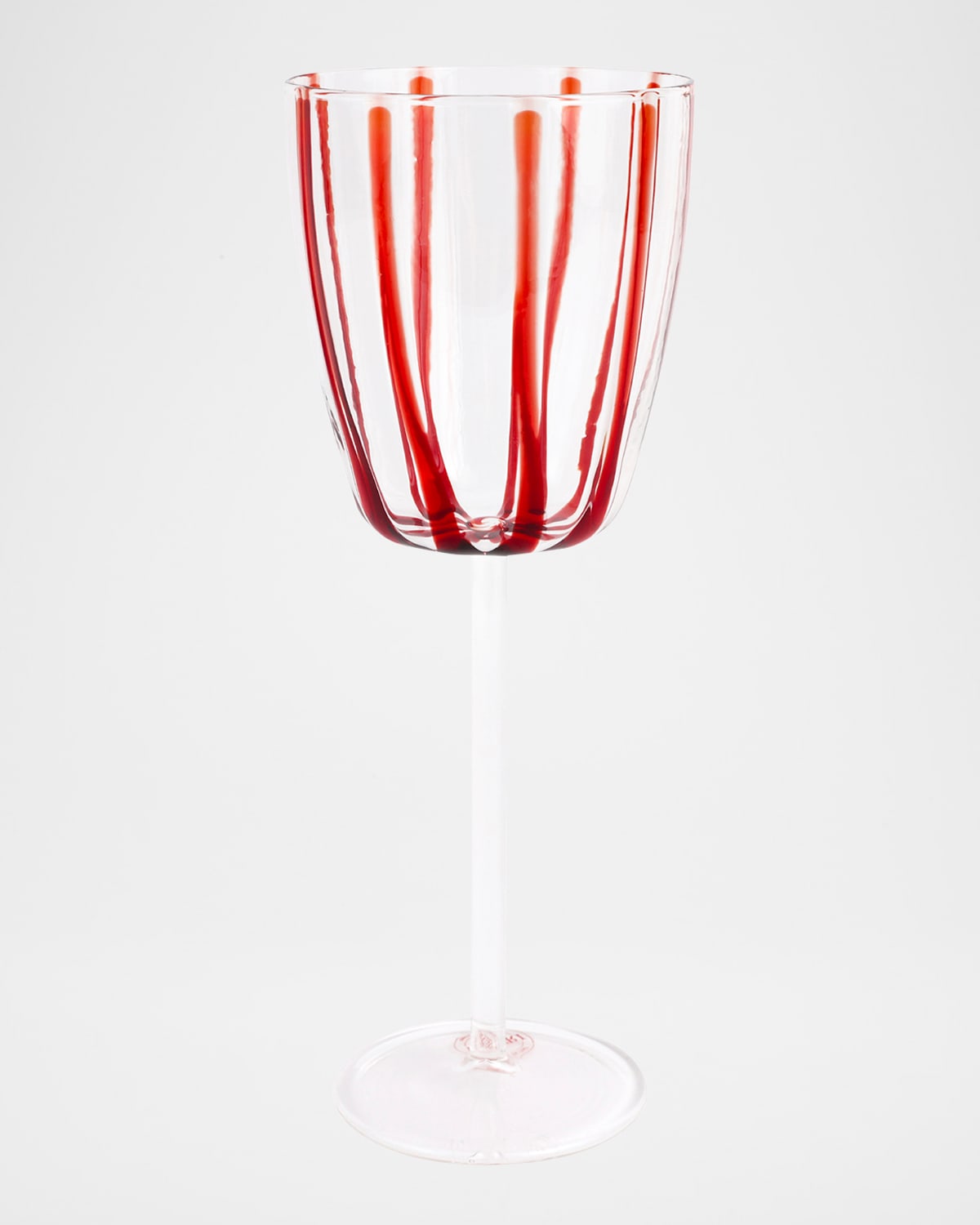 Vietri Nuovo Stripe Wine Glass In Red