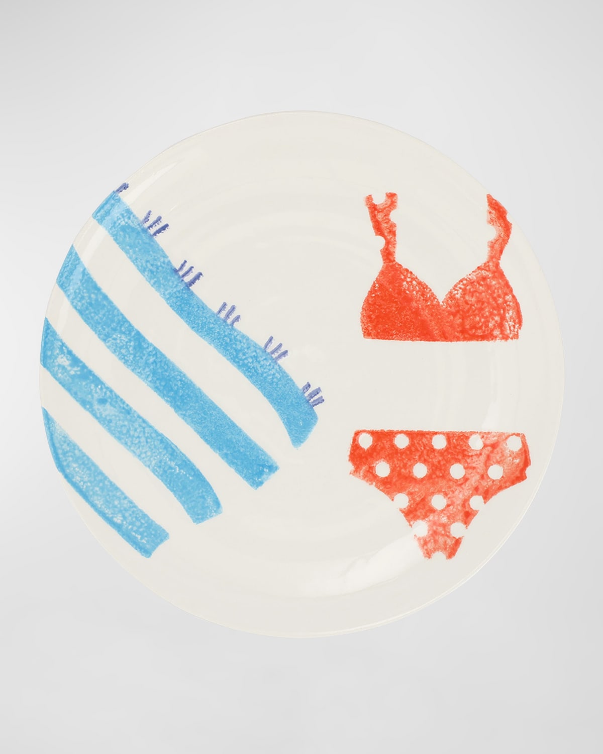 Vietri Riviera Red Bikini Salad Plate