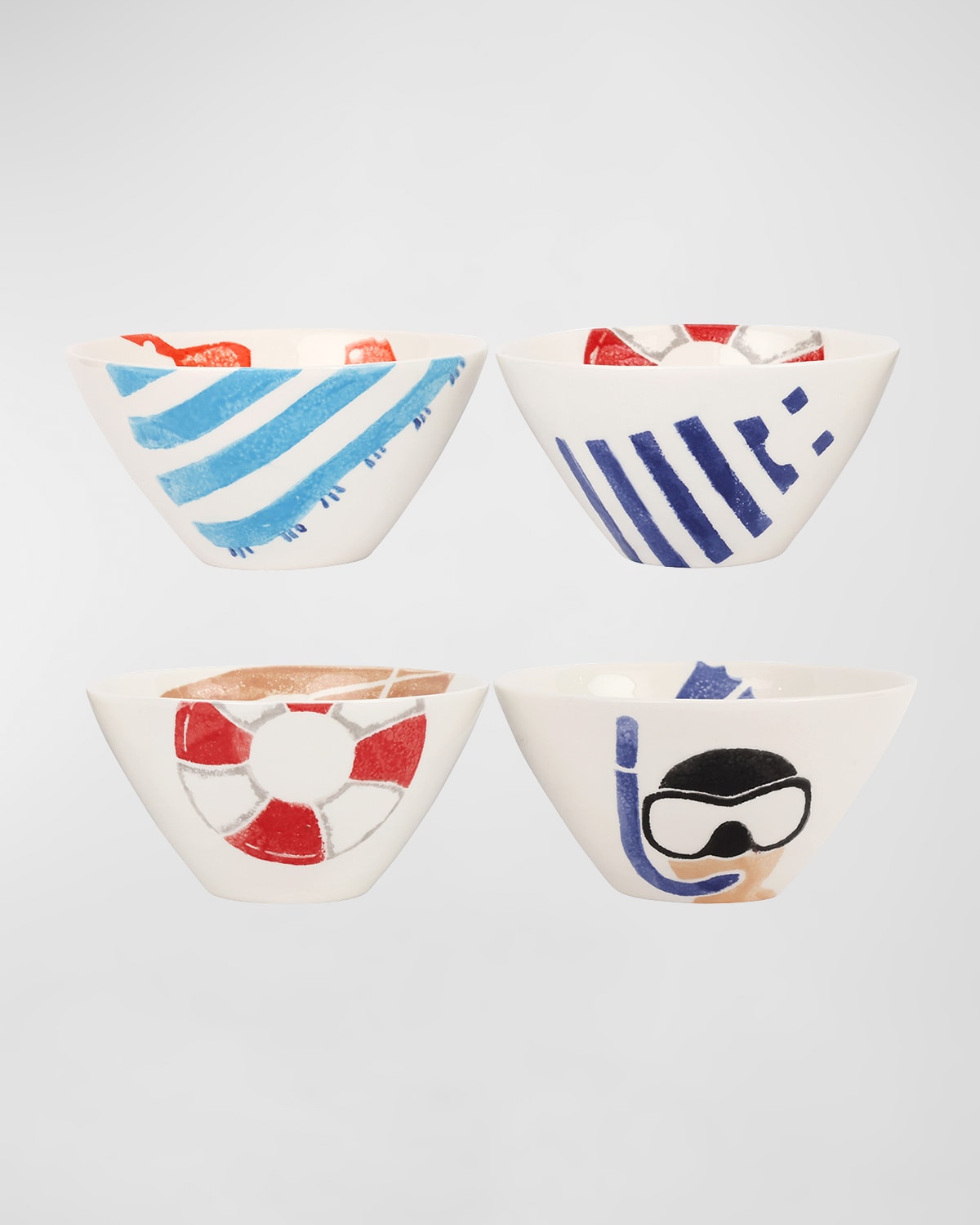 Vietri Riviera 4-piece Assorted Cereal Bowl Set