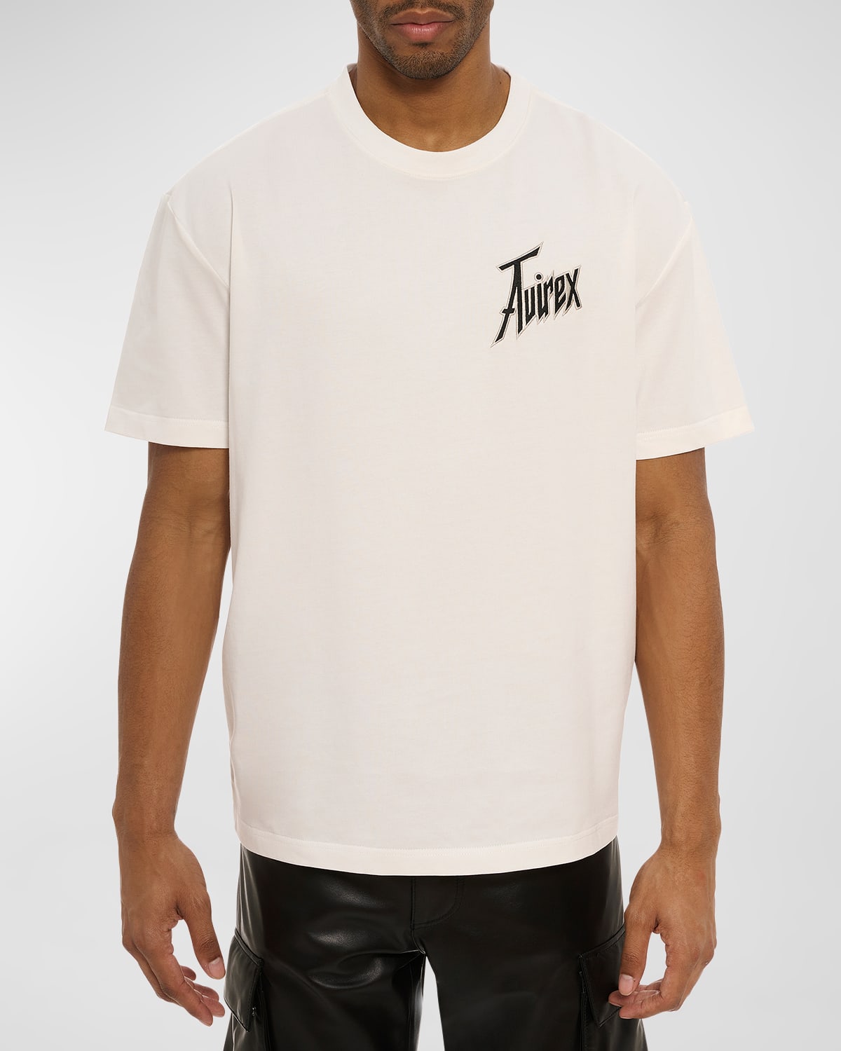 Avirex Men's Dragon Short-sleeve Crewneck T-shirt In White