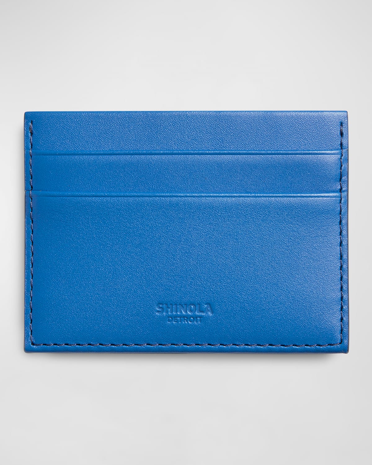 Shop Shinola Men's Five Pocket Usa Heritage Leather Card Holder In Superior Blue