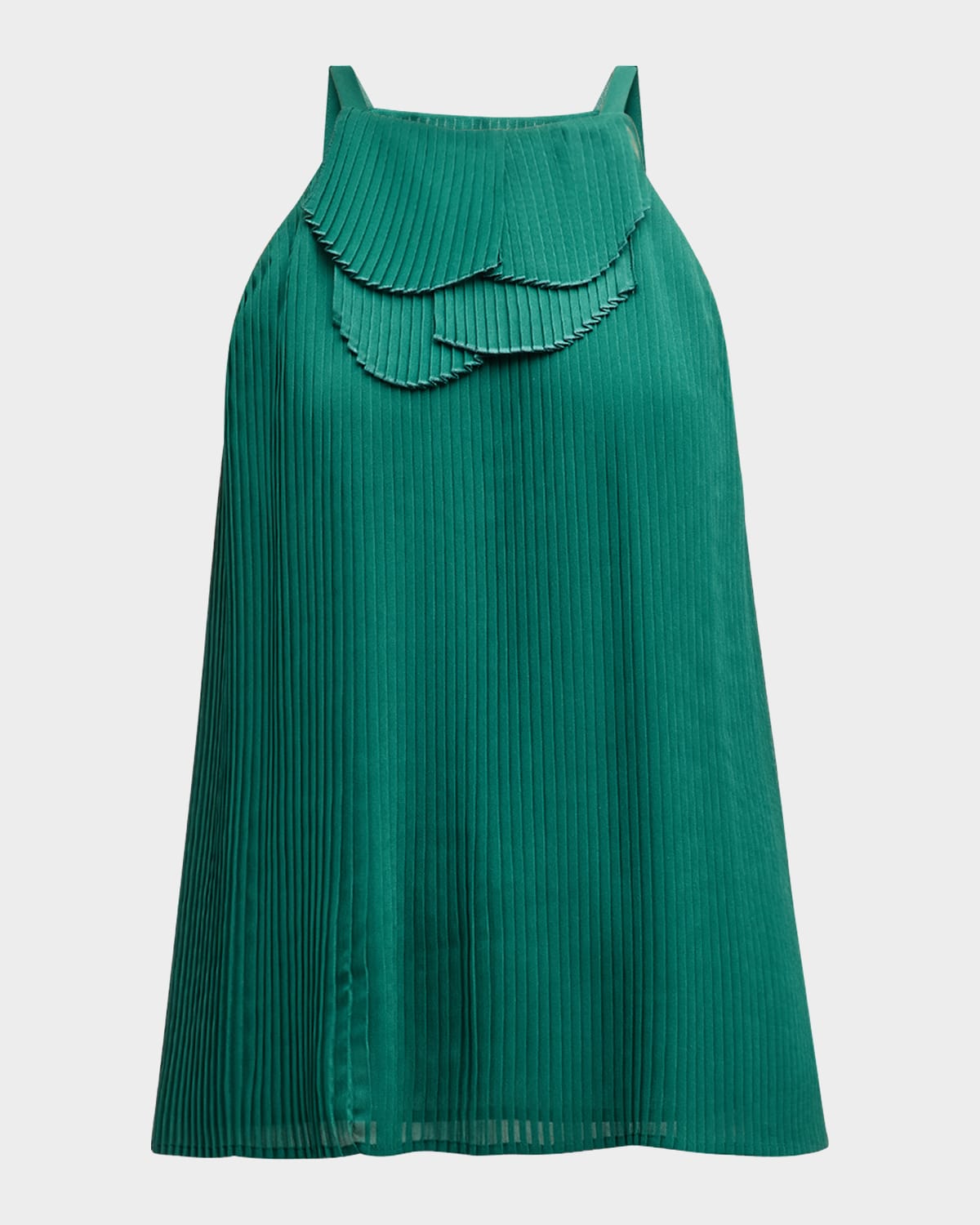 EMPORIO ARMANI PLEATED HALTER BLOUSE 