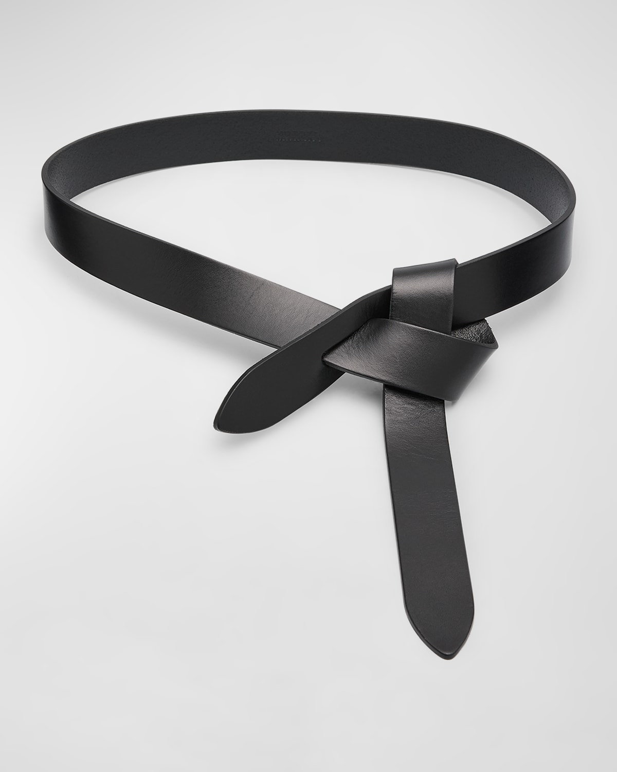 Isabel Marant Lecce Leather Pull-through Belt In Black