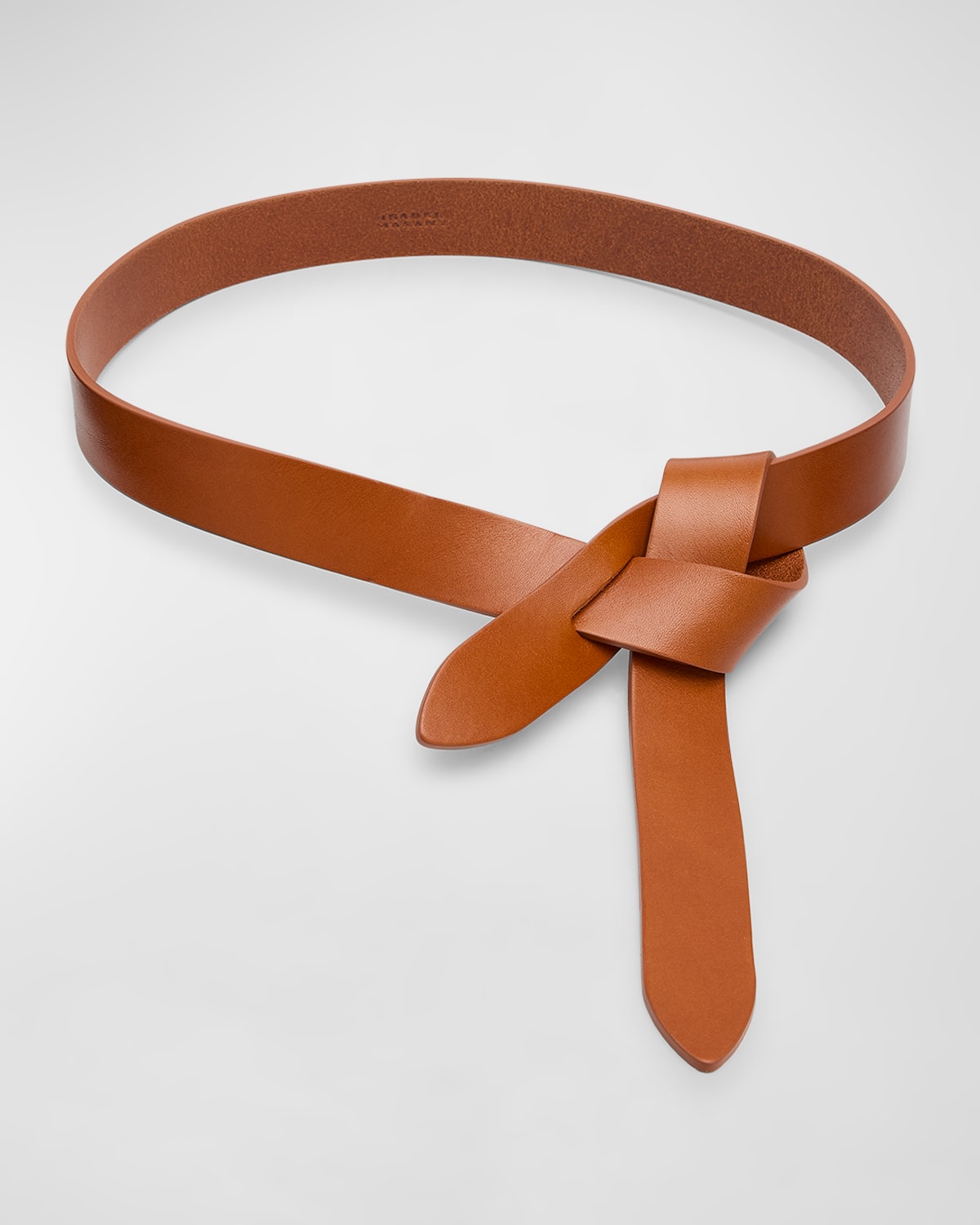 Isabel Marant Lecce Leather Pull-through Belt In Natural