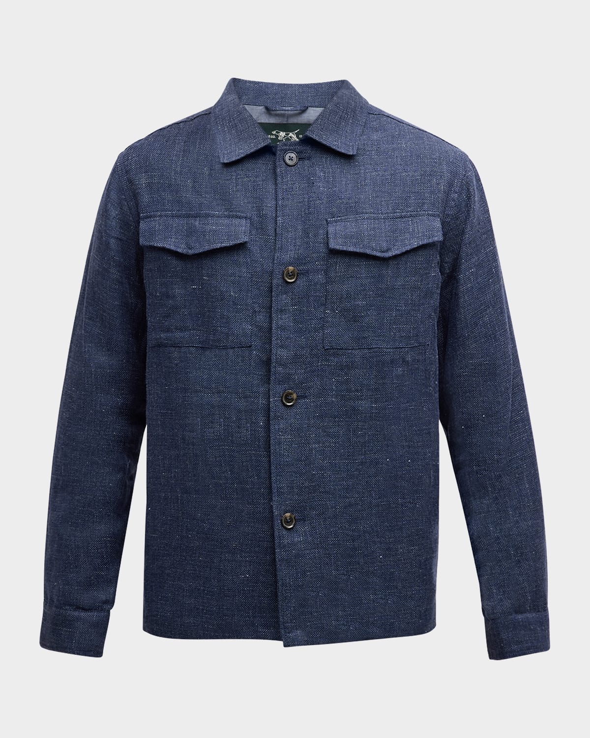 Shop Rodd & Gunn Men's The Cascades Linen-wool Shirt Jacket In Bluestone