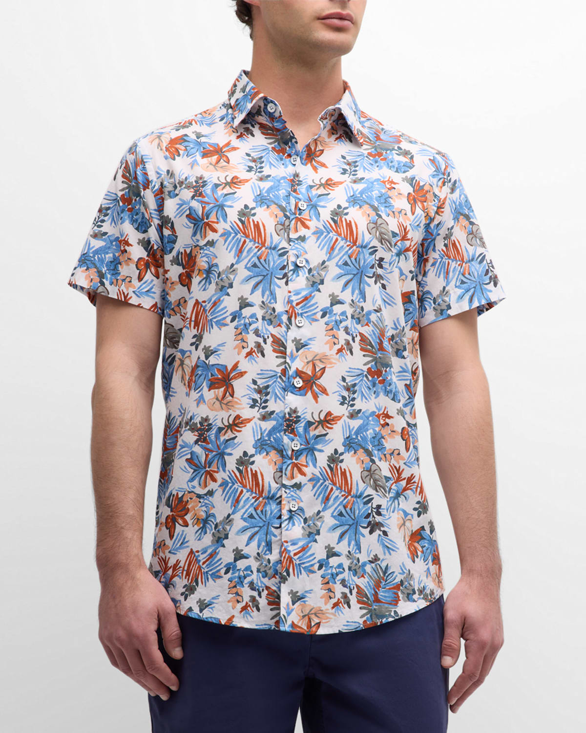Shop Rodd & Gunn Men's Oyster Cove Floral Sport Shirt In Turquoise