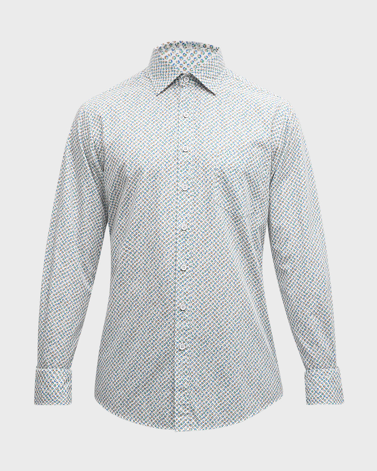 Men's Underwood Multicolor Leaf-Print Sport Shirt