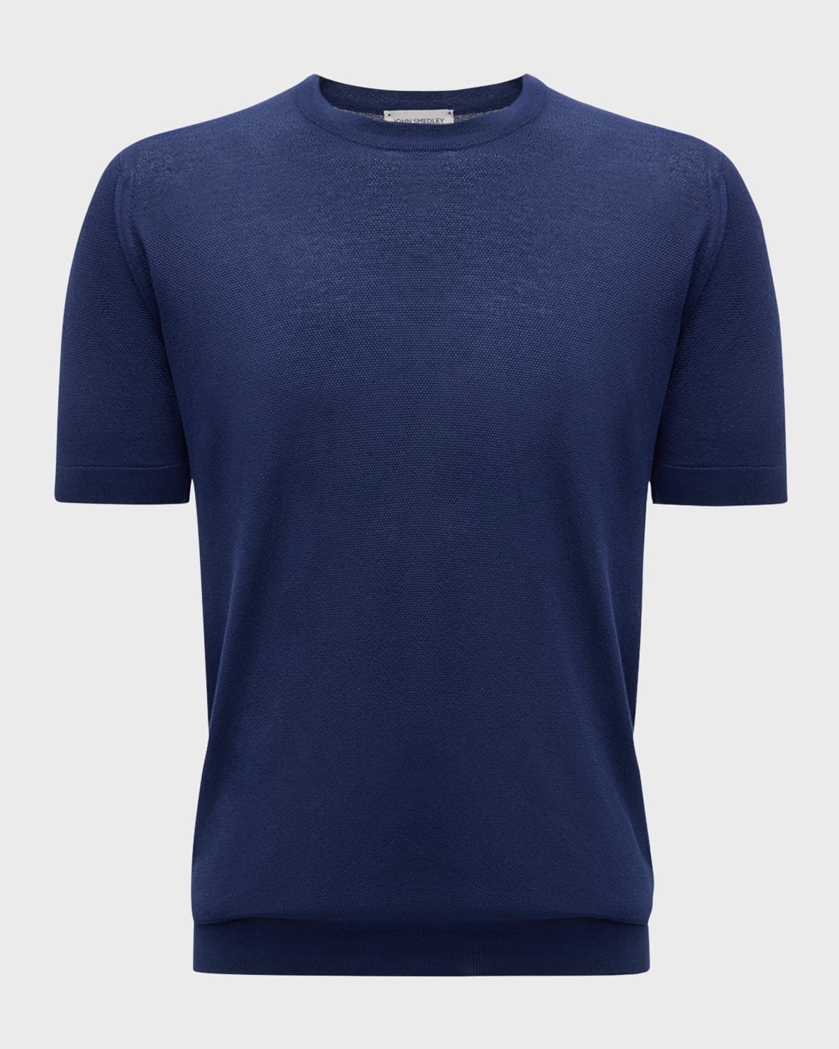 Shop John Smedley Men's Sea Island Cotton Pique T-shirt In French Navy