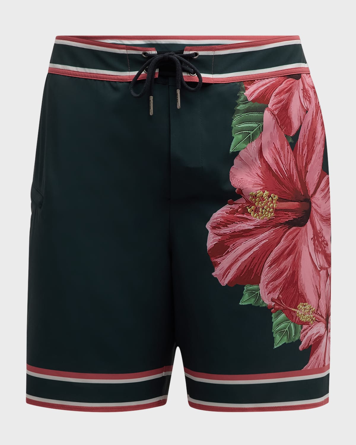 Shop Ser.o.ya Men's Grant Hibiscus Swim Shorts In Hibiscus Print