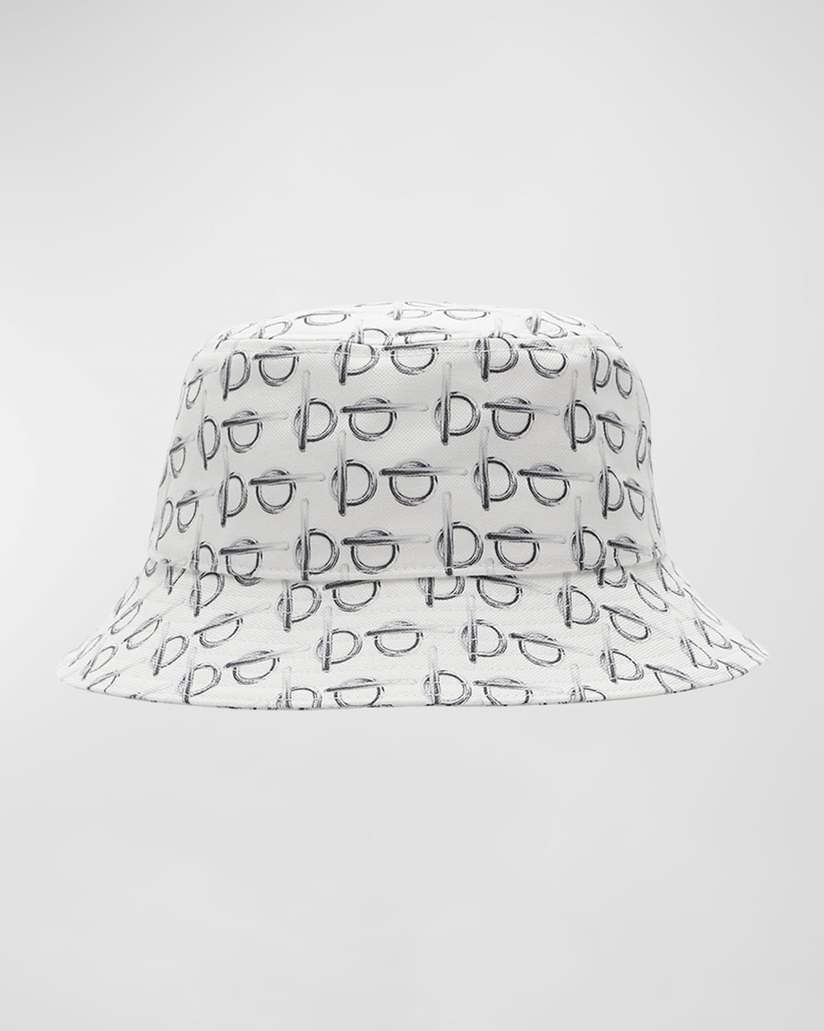 Shop Burberry B-buckle Print Bucket Hat In White