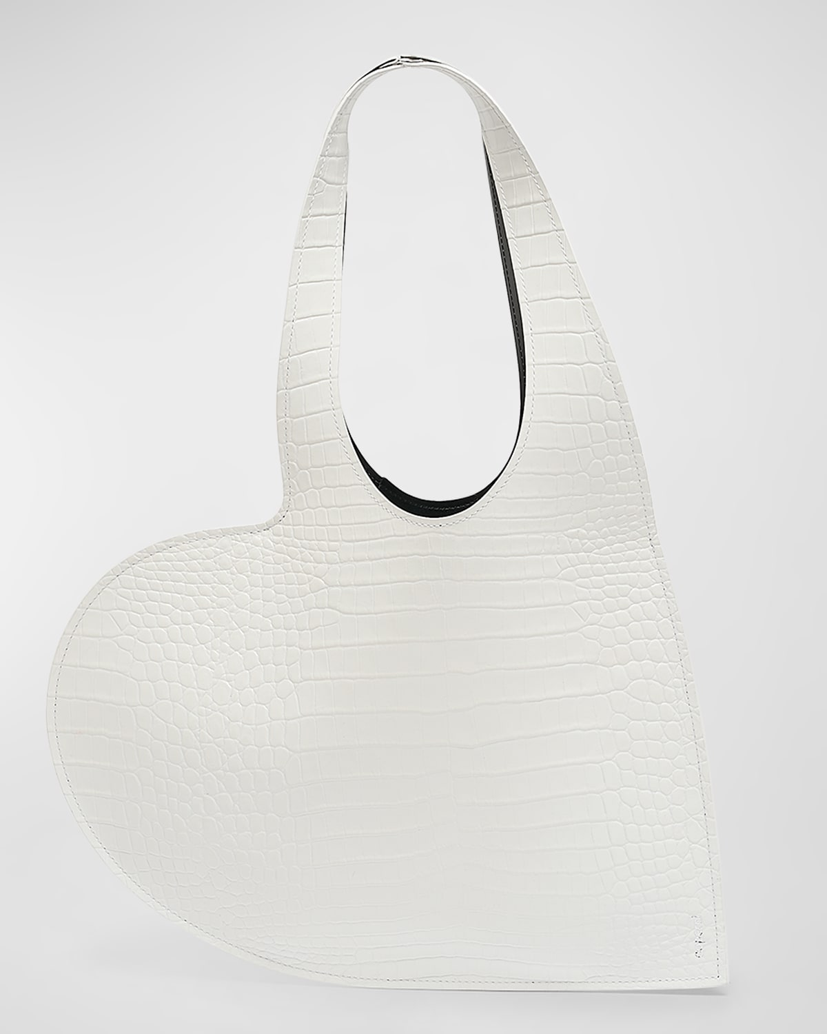 COPERNI MINI HEART CROC-EMBOSSED TOTE BAG 