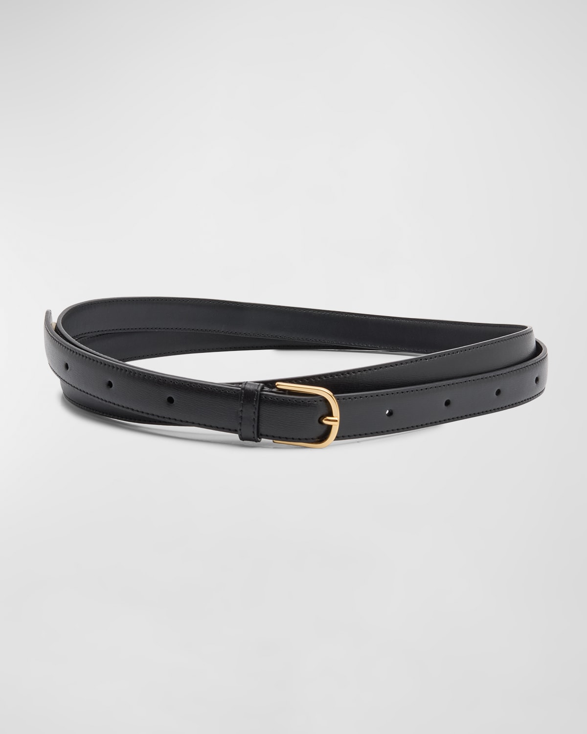 Shop Totême Wrap Leather Belt In Black