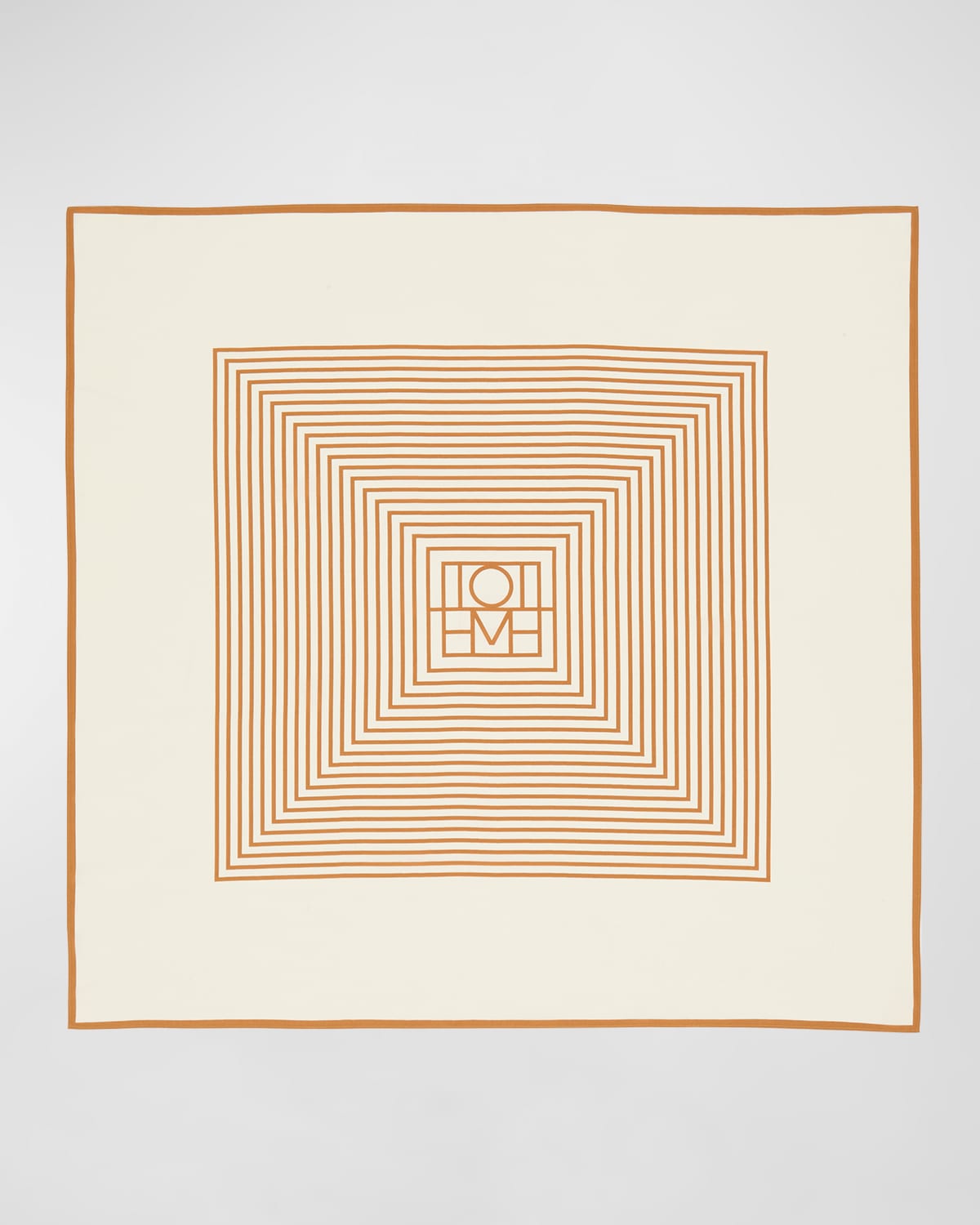 Totême Signature Monogram Cotton-silk Blanket Scarf In Sand