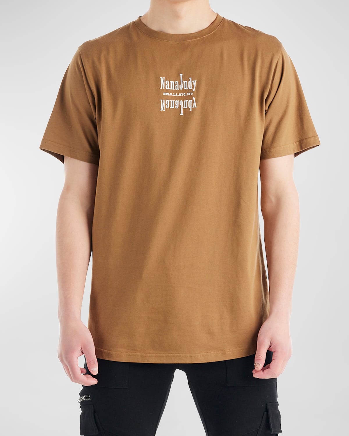 Shop Nana Judy Men's Naples T-shirt In Sepia