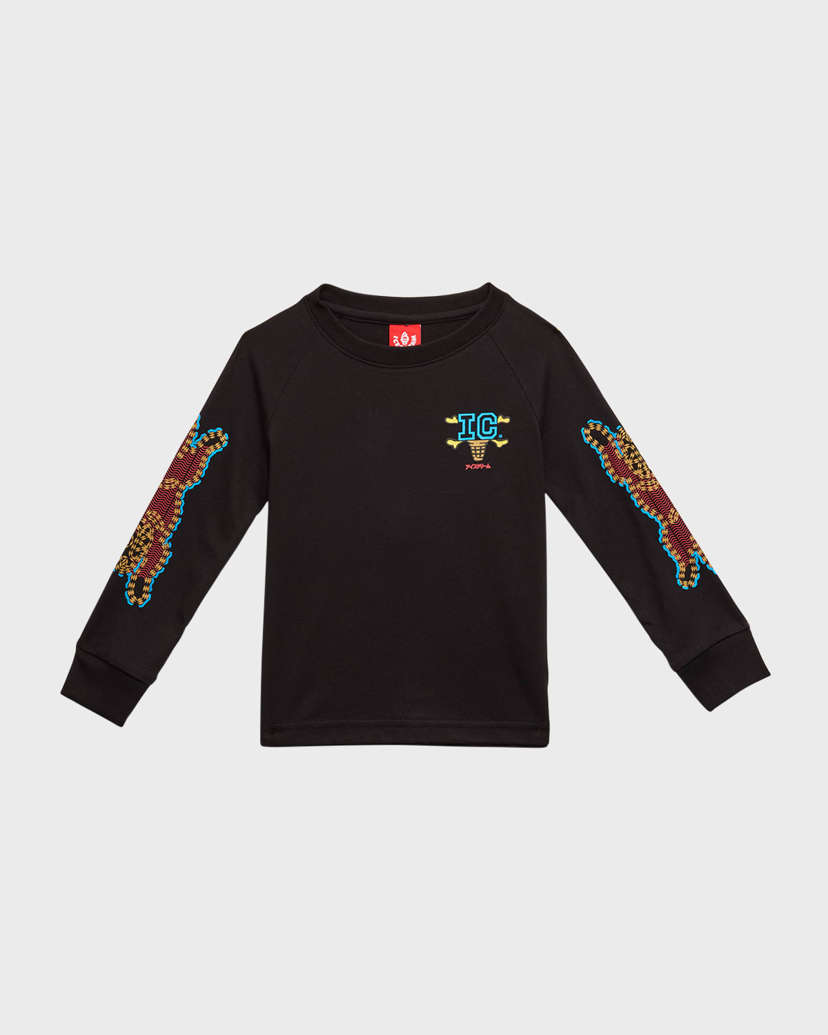 Shop Icecream Boy's Raglan Graphic Sweatshirt In Black