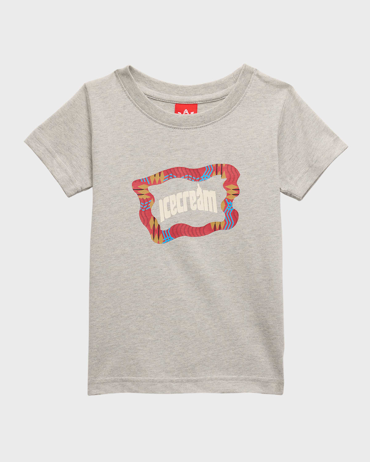 Shop Icecream Girl's Logo Printed T-shirt In Heather Grey