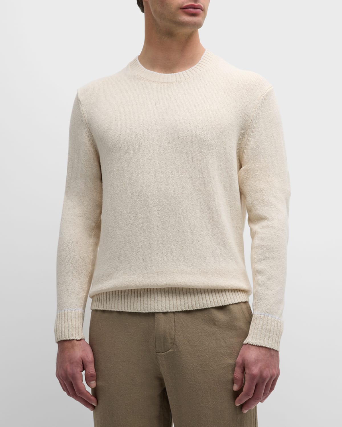 Shop Rails Men's Ves Crewneck Sweater In Butter Cream