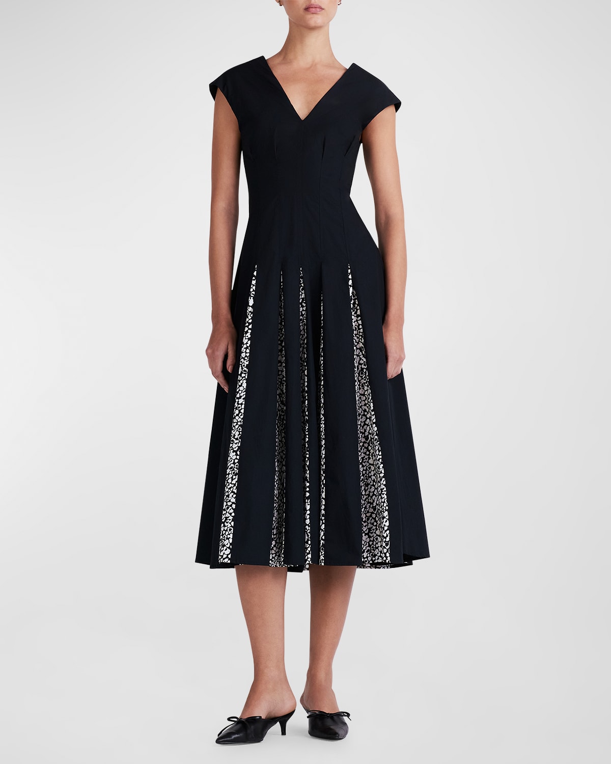 Derek Lam 10 Crosby Ella Sleeveless Godet Dress In Black