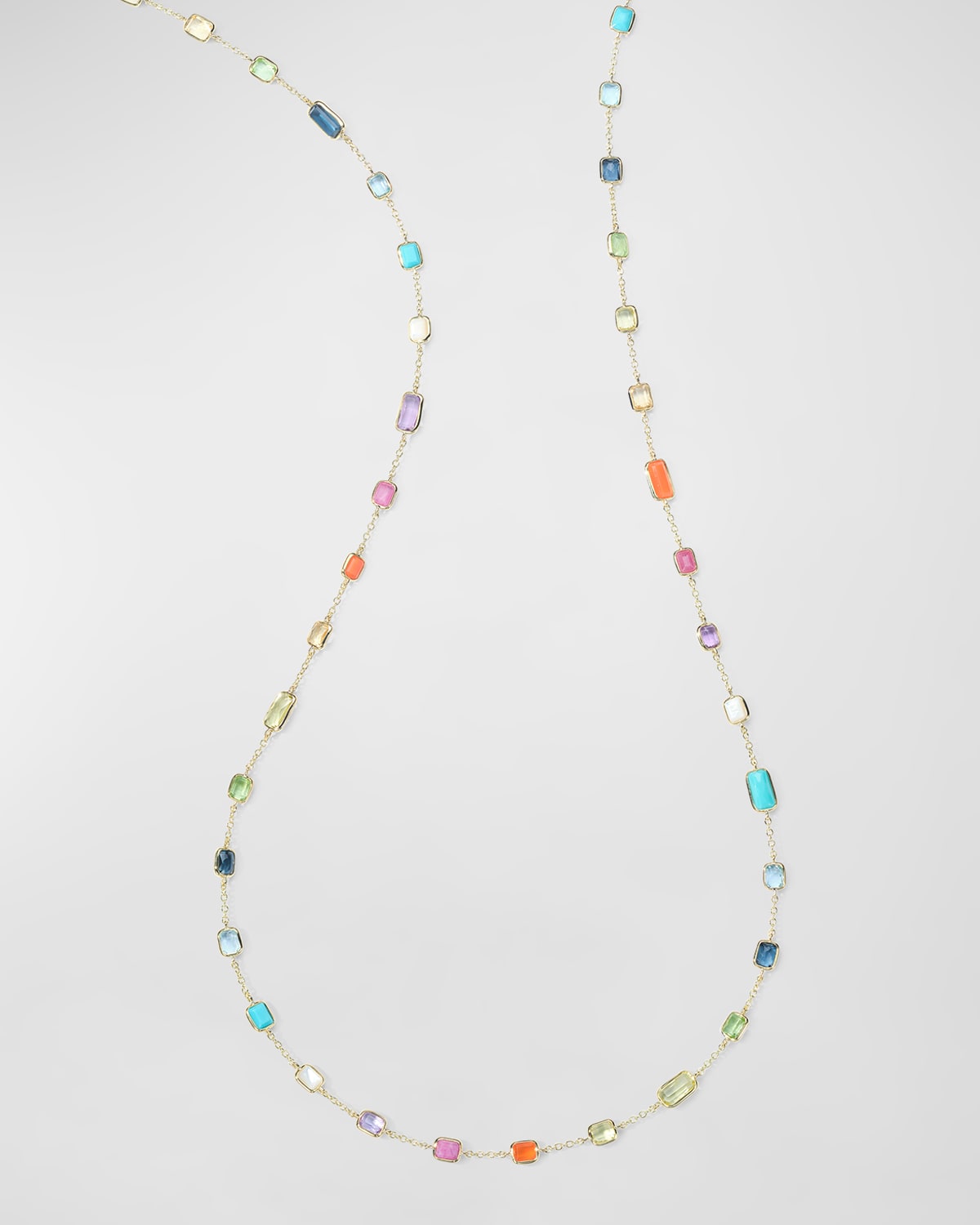 Ippolita 18k Yellow Gold Rock Candy Multi Stone Summer Rainbow Statement Necklace, 32.5 In Sumrain2