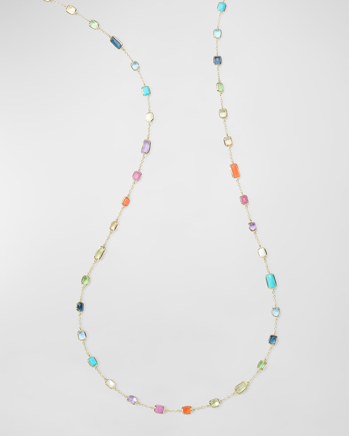 IPPOLITA 18K ROCK CANDY OCTAGON LONG NECKLACE IN SUMMER RAINBOW