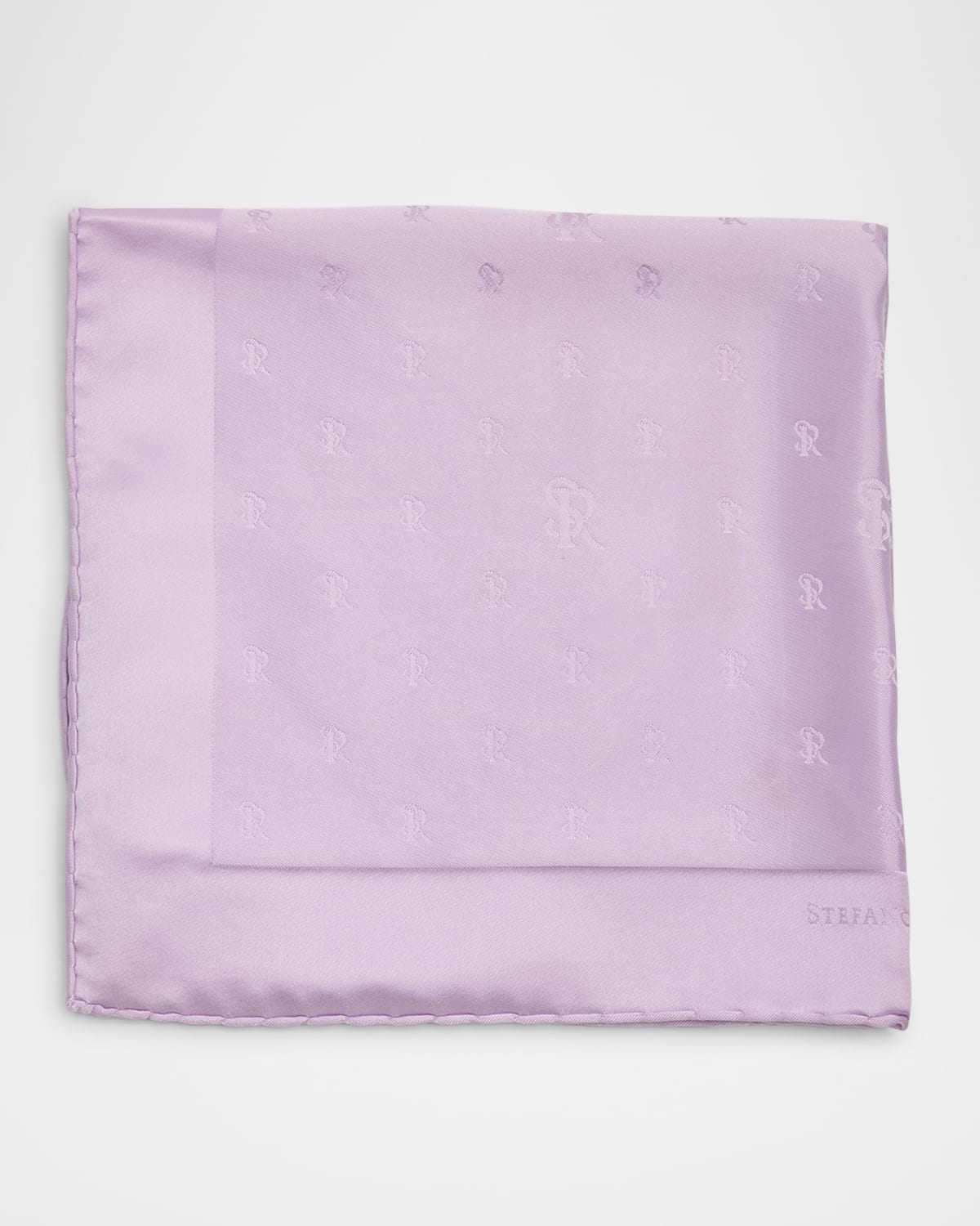 Men's Tonal SR Silk Pocket Square