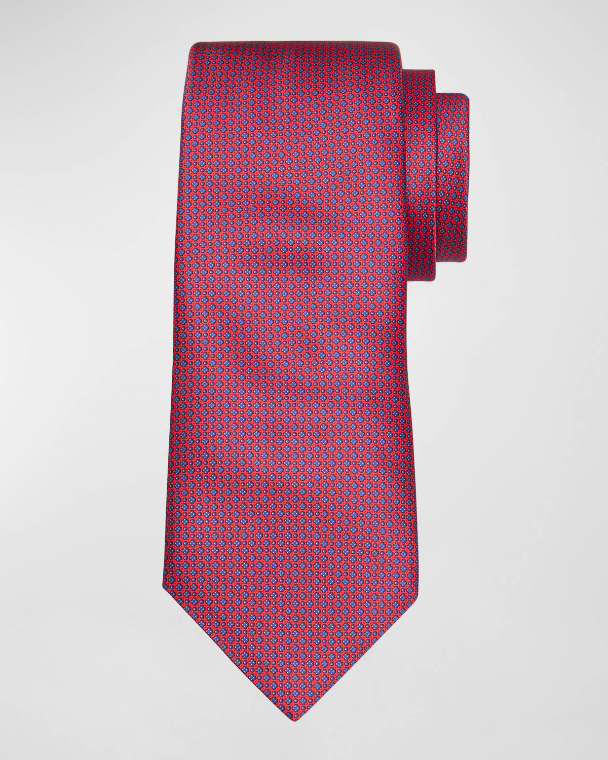 Men's Micro-Grid Silk Tie