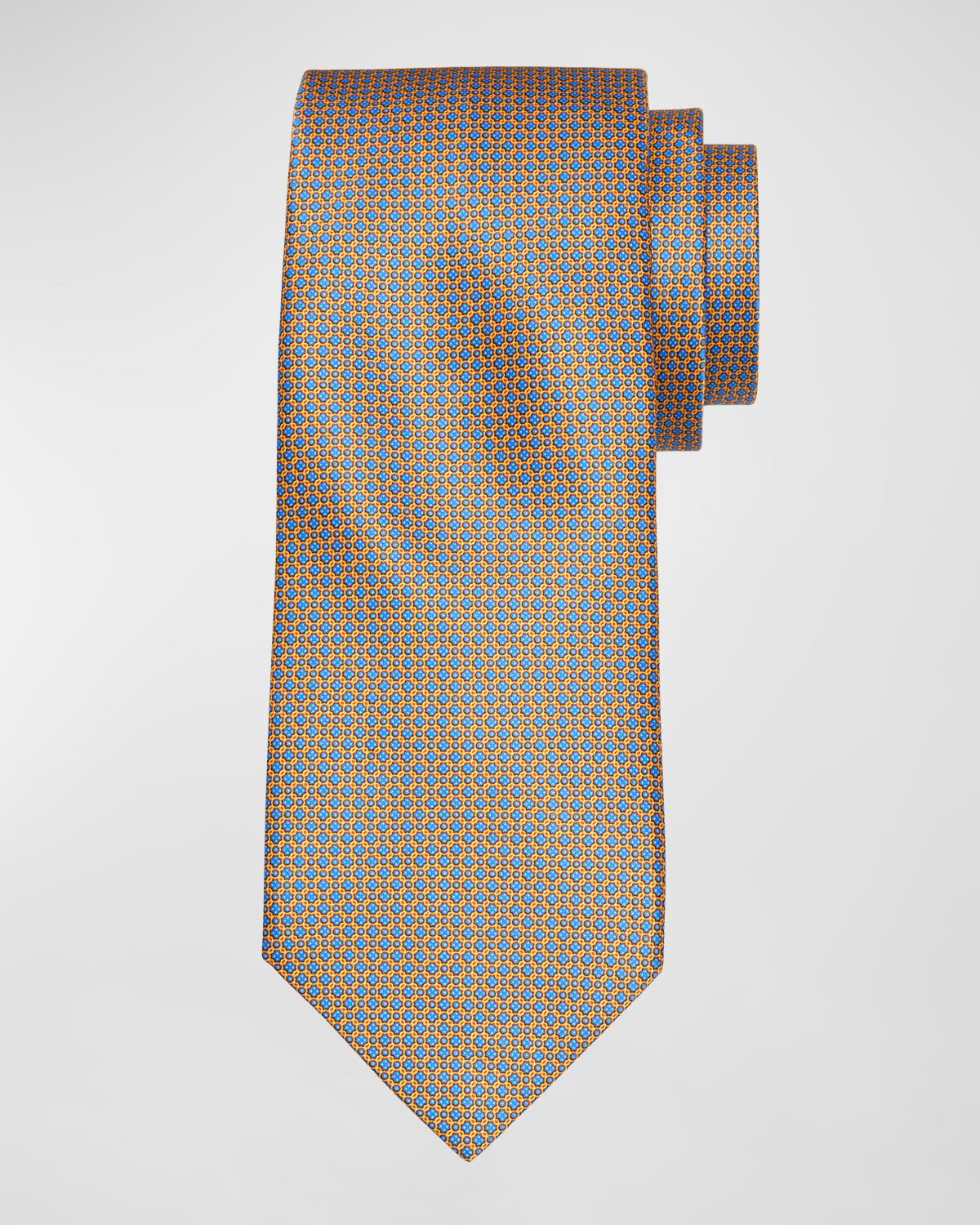 Men's Micro-Grid Silk Tie