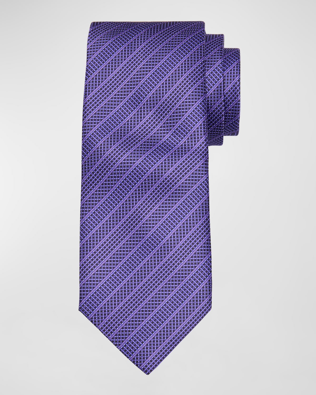 Men's Micro Neat Stripe Silk Tie