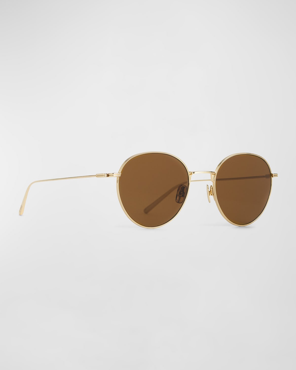 Shop Totême The Rounds Stainless Steel Round Sunglasses In Gold