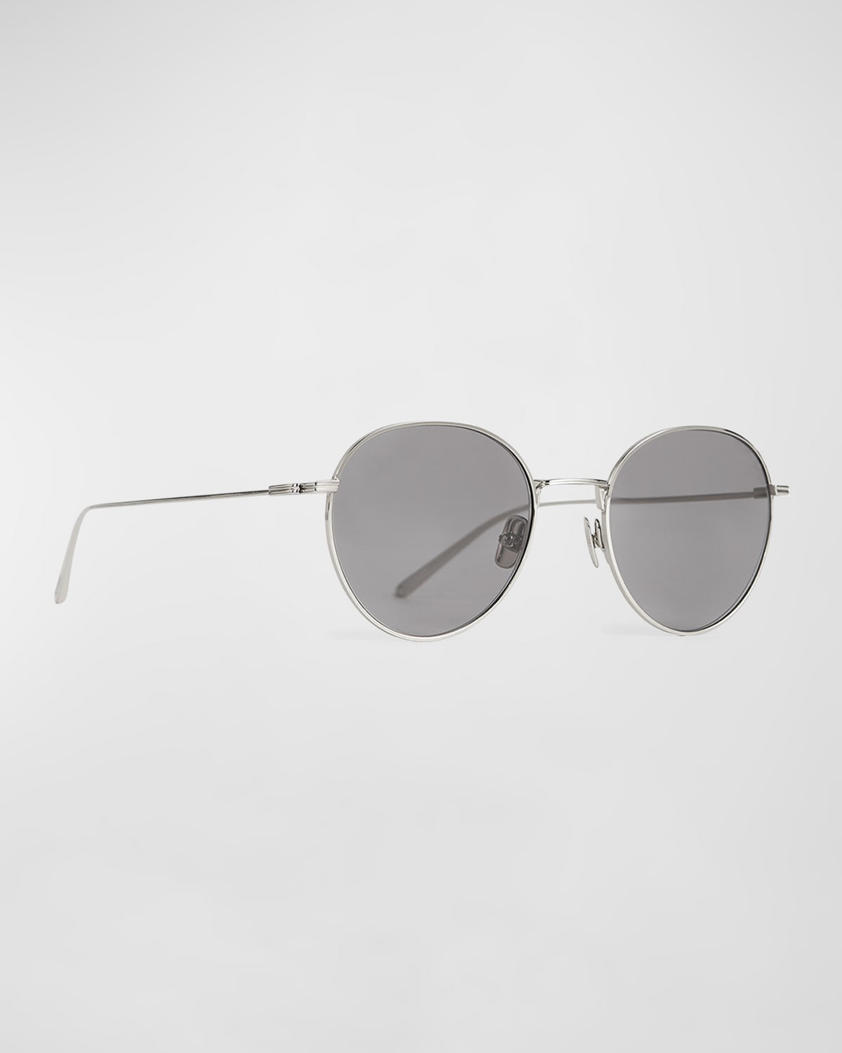 Shop Totême The Rounds Stainless Steel Round Sunglasses In Silver